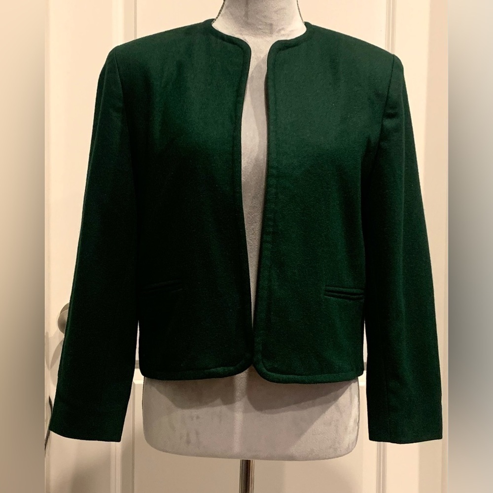 EUC Vtg Orvis Green Long Sleeve Blazer Jacket Womens Sz 6 Preppy Marco Polo